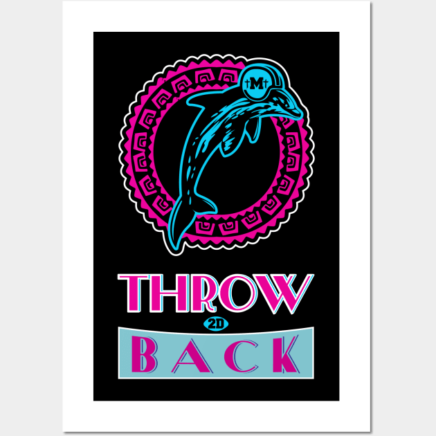 Tua Tagovailoa "Tua Option" Miami Vice Throw to the (2D) Back Wall Art by Car Boot Tees